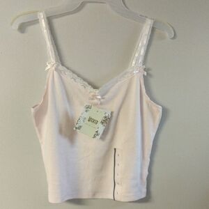 Lace Trim Pink Camisole Size L